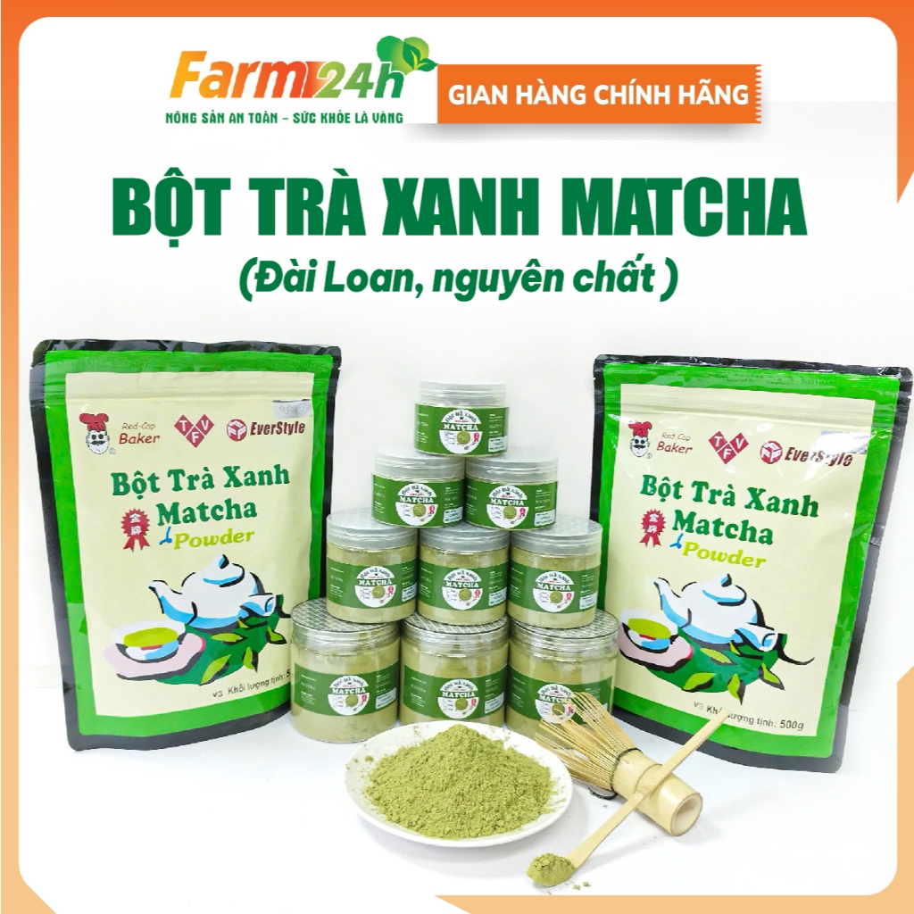 Bột trà xanh Matcha Power Everstyle đài loan dùng trong pha chế nước và ...