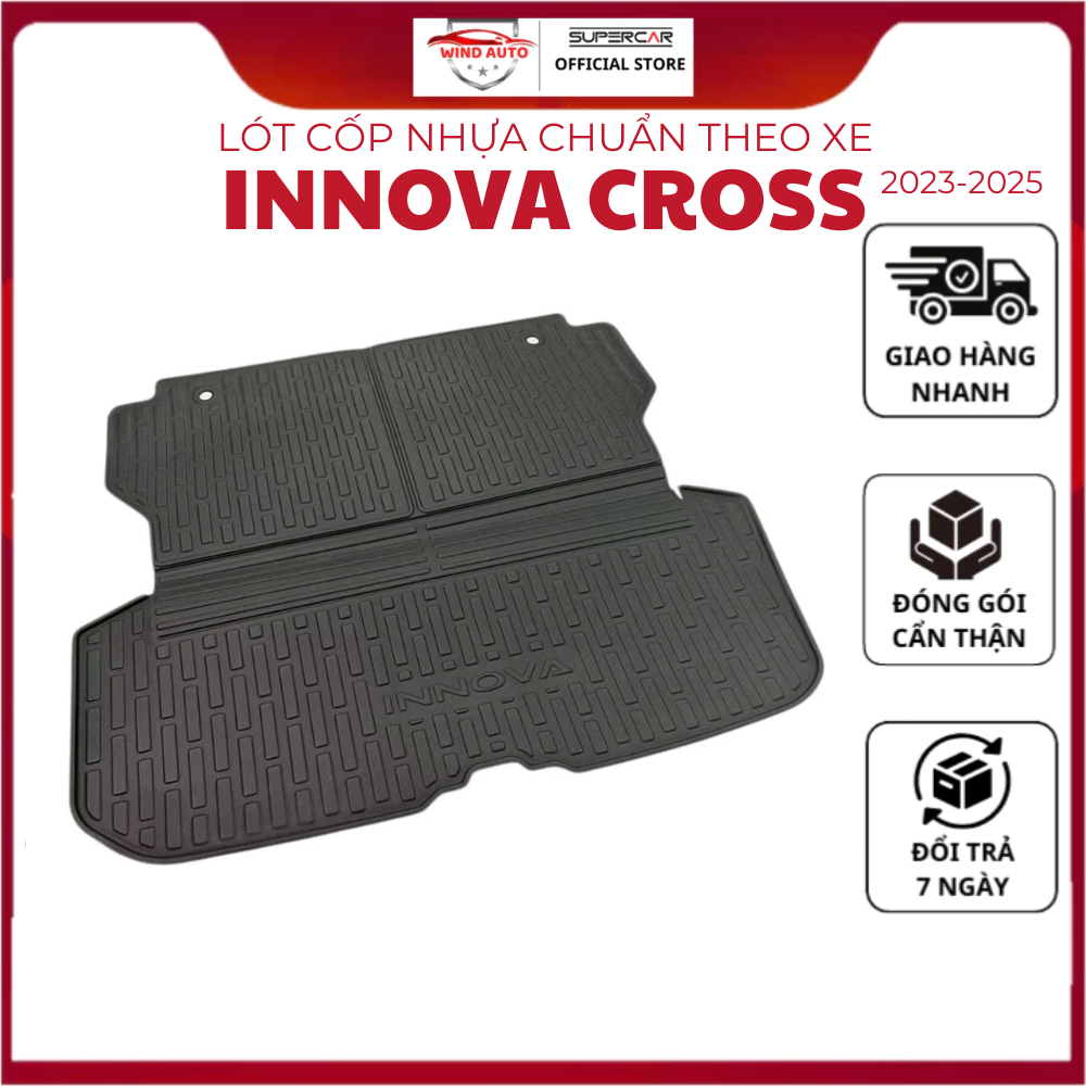 Lót Cốp ô tô Toyota Innova Cross 2023-2025, Nhựa Dẻo Không Mùi, Chống ...
