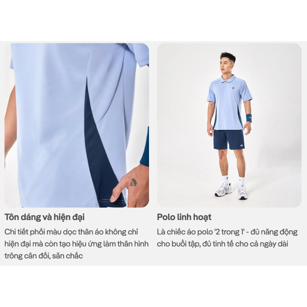 [MUA 4 GIẢM 20%]Áo Polo thể thao nam Pickleball Promax Sideflow thoáng khí co giãn thấm hút tốt Coolmate