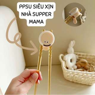 (hỏa tốc sài gòn) Đũa tập gắp SUPPERMAMA cho bé tập ăn chất liệu ABS/PPSU kèm hộp bảo quản