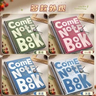 Sổ còng kẹp sắt cổ điển hoạ tiết chữ Come Note Book + Ruột Giấy BONZAI
