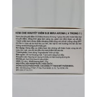 KEM CHE KHUYẾT ĐIỂM 4 IN 1 CHỐNG NẮNG DƯỠNG DA MIRA AROMA_C424