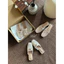 Giày Sục Ballet Nữ Lưới Hoa Đính Nơ Điệu Chất Da Lưới Mềm Phong Cách Mùa Hè 2025 Hàng QCCC