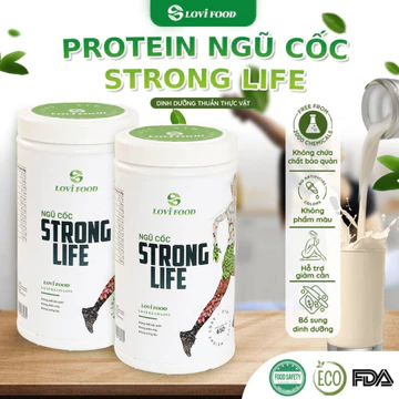 Ngũ Cốc Dinh Dưỡng Giảm Cân Stronglife LOVI FOOD Ngũ Cốc Ăn Kiêng Không Đường Giảm Cân Tăng Cơ 650g