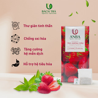 [TẶNG BÌNH] Trà Dâu Túi Lọc ANBA | Hương Dâu Ngọt Dịu – Thanh Lọc Mùa Hè | Giảm Căng Thẳng – Tăng Tập Trung | Hộp 25 Túi