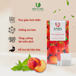 [TẶNG BÌNH] Trà Đào Túi Lọc ANBA | Hương Đào Thơm Dịu – Thanh Lọc Mùa Hè | Giảm Căng Thẳng – Hộp 25 Túi Lọc