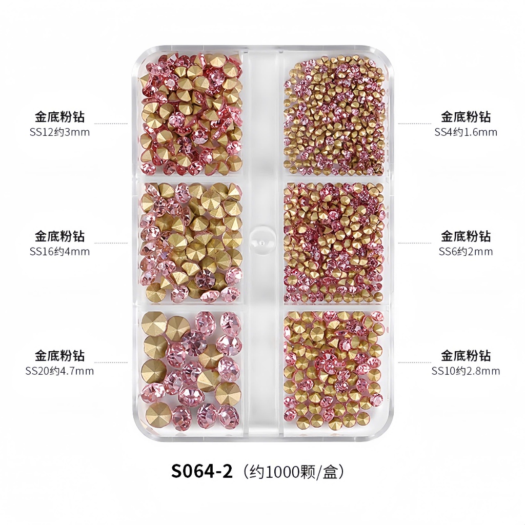 [CAO CẤP] Nail Đá Chân Nhọn Mix Siêu Sáng Trang Trí Móng Nhiều Size Đa Màu Cho Học Viên Nail Design