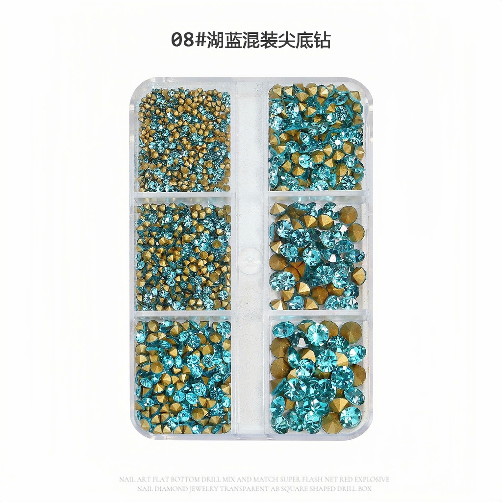 [CAO CẤP] Nail Đá Chân Nhọn Mix Siêu Sáng Trang Trí Móng Nhiều Size Đa Màu Cho Học Viên Nail Design