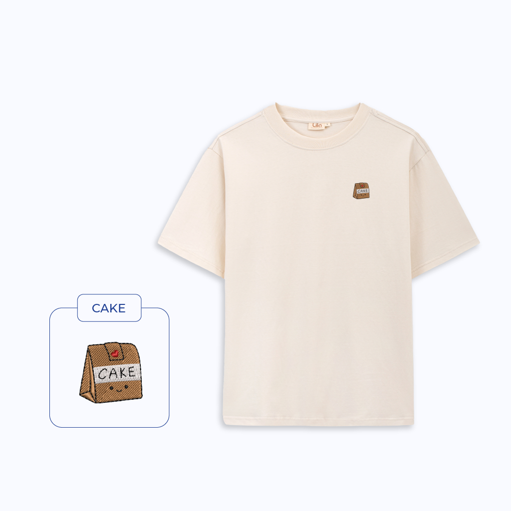 Áo phông đôi Tee cake & coffee LILA áo thun couple cổ tròn vải Premium cotton quà tặng bạn trai bạn gái ý nghĩa