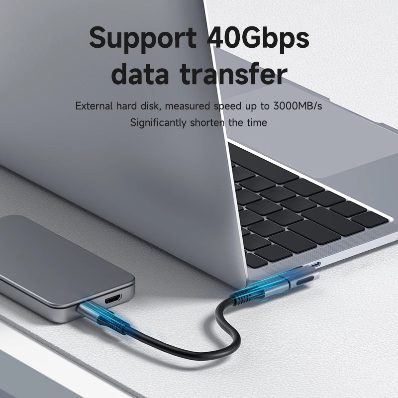 HAGIBIS Bộ chuyển góc USB4 C to C sạc nhanh 240W - 40G - 8K, chip E-maker, hỗ trợ thunderbolt 4/3
