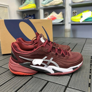 Giày tenis pickleball bigsize nam nữ cổ thấp Asi_cs màu đỏ đô êm nhẹ , sneaker thời trang big size cao cấp