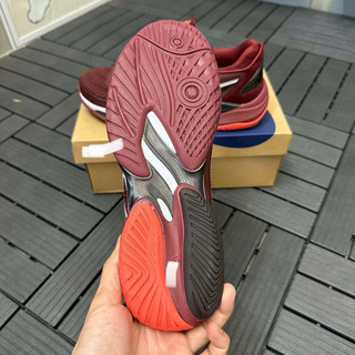 Giày tenis pickleball bigsize nam nữ cổ thấp Asi_cs màu đỏ đô êm nhẹ , sneaker thời trang big size cao cấp