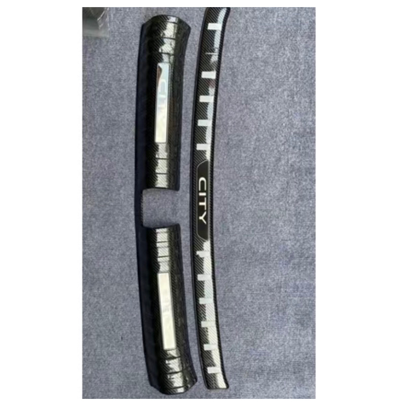 Ốp chống trầy cốp trong và ngoài xe Honda City 2021-2024 vân Carbon