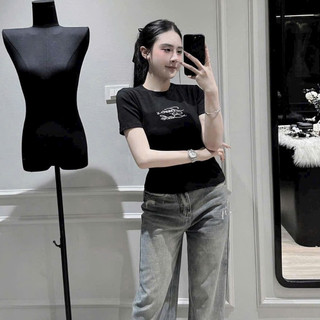 Áo Thun Cotton Thuê Chữ Toxic BABE ÔM BODY Nữ Thời Trang