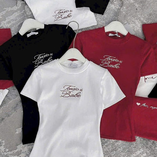 Áo Thun Cotton Thuê Chữ Toxic BABE ÔM BODY Nữ Thời Trang