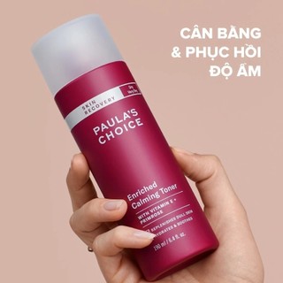Nước hoa hồng phục hồi độ ẩm Paula's Choice Skin Recovery Enriched Calming Toner 190ml
