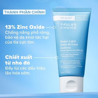 Kem dưỡng ngày Paula's Choice Resist super light daily wrinkle defence SPF30 60ml