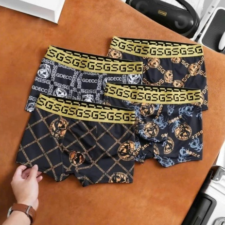 Combo 4,5 quần lót nam HOÀNG GIA sang trọng,quần sịp đùi nam chất thun lạnh co giãn kháng khuẩn