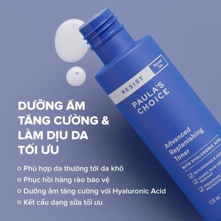 Nước hoa hồng bổ sung chuyên sâu Paula's Choice Resist Advanced Replenishing Toner 118ml