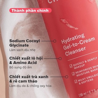 Sữa rửa mặt Paula's Choice - DEFENSE Hydrating Gel to Cream Cleanser (198ml)