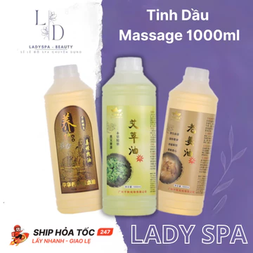 Dầu Massage nóng ấm chai 1000ml. Dầu Massage body. Tinh Dầu massage 1L