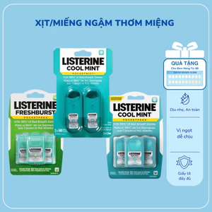 Xịt/Miếng ngậm thơm miệng Listerine Hàng Mỹ