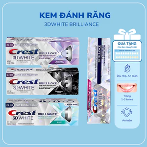 Kem đánh răng Crest 3D White Brilliance/Blash/Charcoal Tẩy trắng răng làm trắng răng an toàn hiệu quả