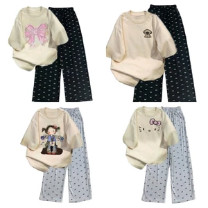 Tổng hợp các sét quần họa tiết nơ + mix áo phông form rộng unisex tay lỡ---xuongthoitranggiare