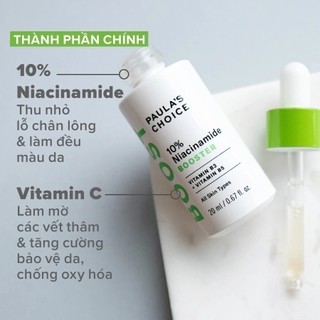 Tinh chất se khít lỗ chân lông và săn chắc da 10% Niacinamide Booster Paula's Choice 20ml