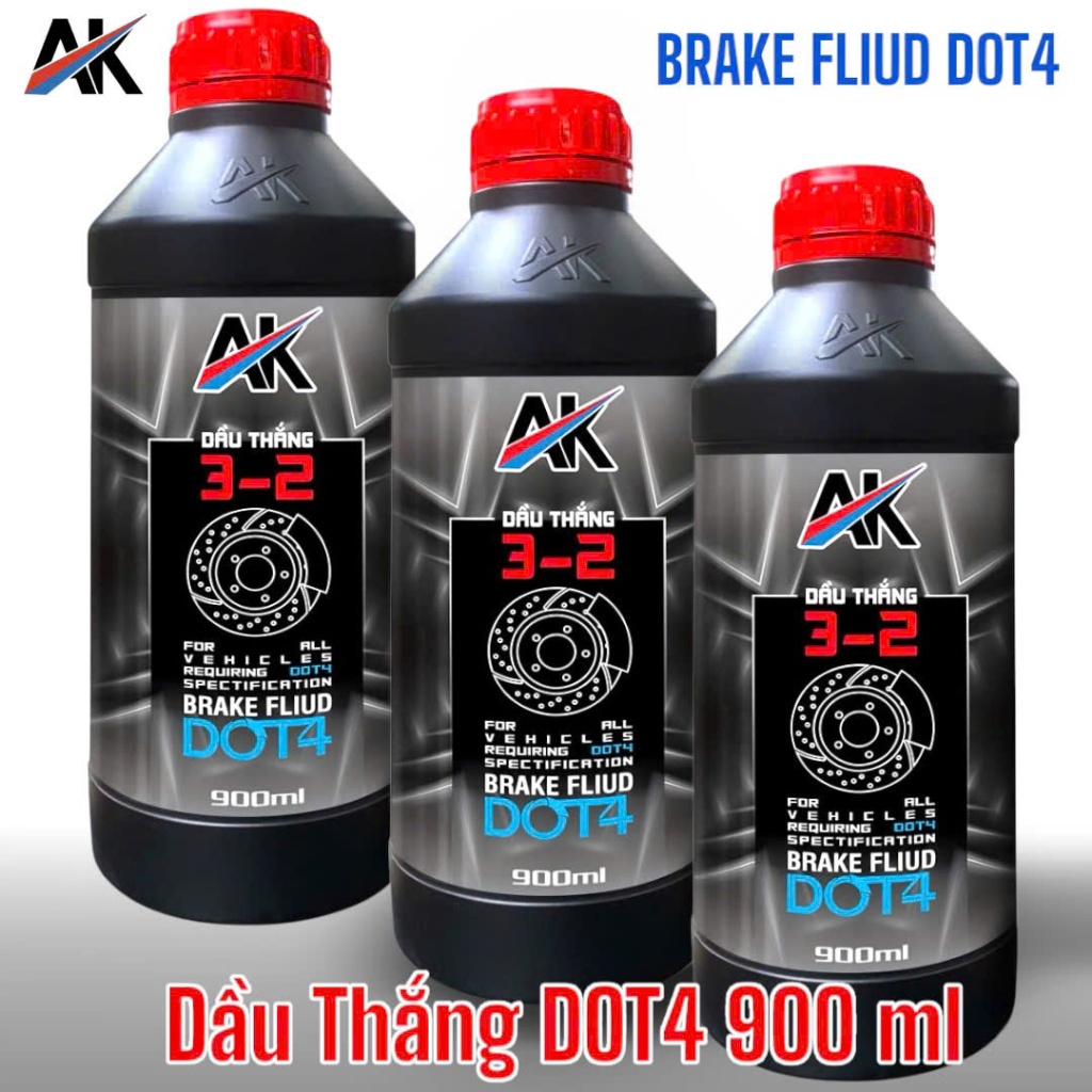 COMBO 3 CHAI AK LUBE  DẦU THẮNG  3-2  DOT 4  -  900ML