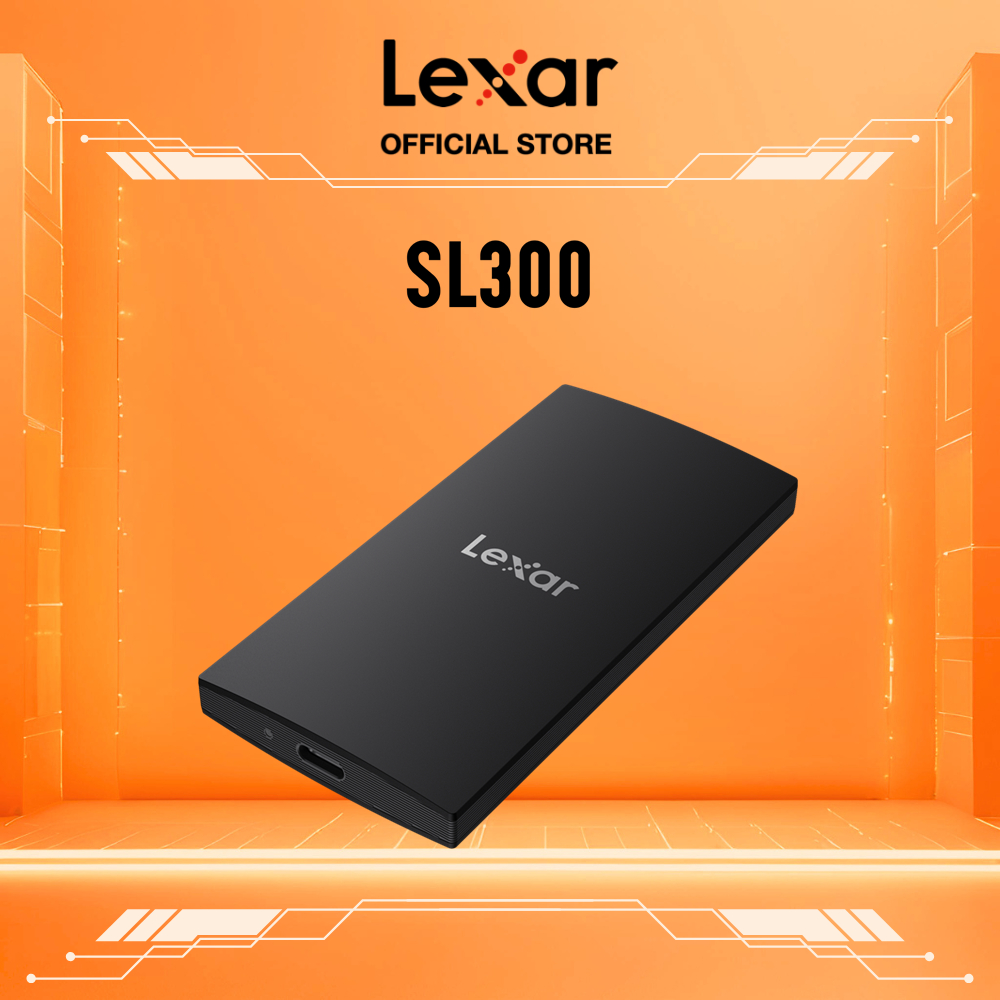 Ổ Cứng SSD Di Động Lexar SL300 1TB 2TB USB 3.2 Tốc Độ 1050MBs Cho Máy Tính