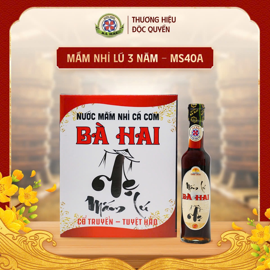 Thùng Nước Mắm Lú Cá Cơm Bà Hai MS40A (6 x 330ml)