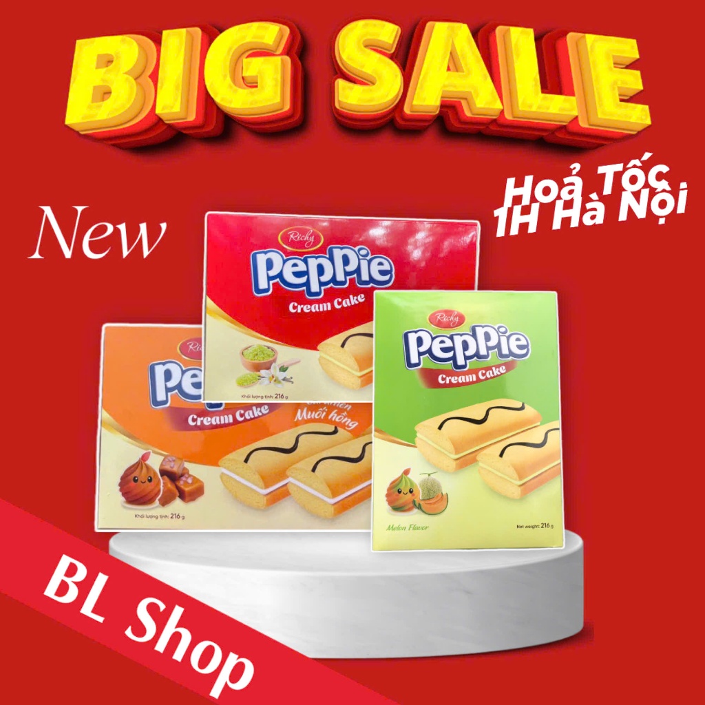 Bánh Peppie Bông Lan SCL Hộp 216g - Bánh Richy Chính Hãng | Shopee Việt Nam