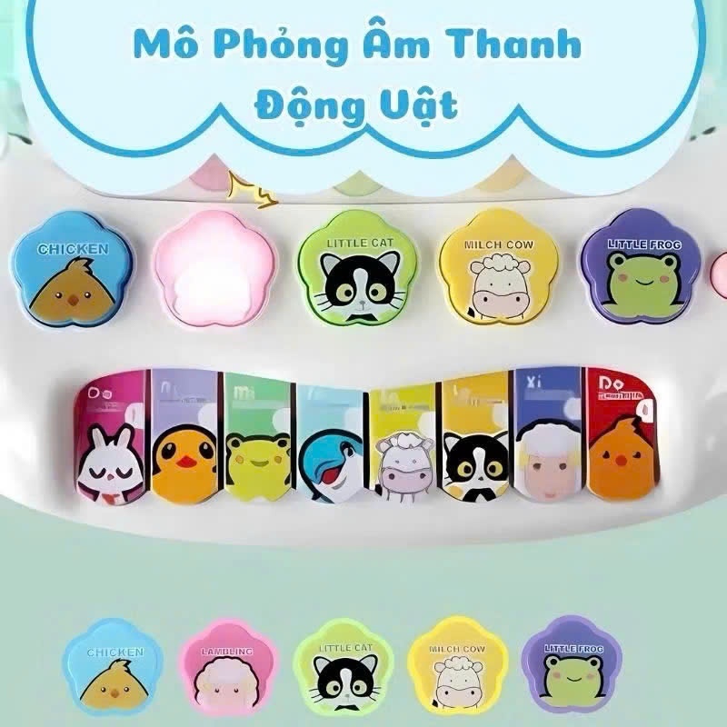 Đàn Piano cối xay gió bông tuyết phát nhạc âm thanh vui nhộn cho bé - Đồ chơi đàn piano phát triển giác quan cho bé