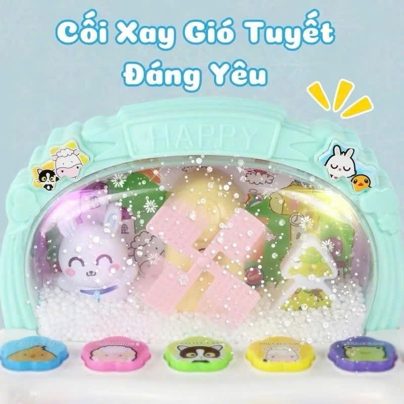 Đàn Piano cối xay gió bông tuyết phát nhạc âm thanh vui nhộn cho bé - Đồ chơi đàn piano phát triển giác quan cho bé