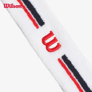 Wilson Unisex Stripe Headband Bright White Băng Trán Thể Thao WU00065411