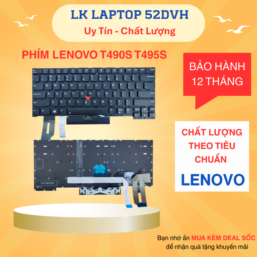 Bàn phím laptop Thinkpad T490S T495S, Thinkpad T14s Gen 1st, Thinkpad X1 Extreme 1 2 3, Thinkpad P1 Gen 1 2 3