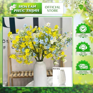 Bình hoa giả Nhất Chi Mai (10 cành)-Hoa cao cấp hàng loại 1 – Bình hoa để bàn decor trang trí nhà cửa
