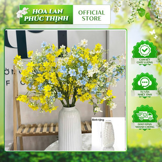 Bình hoa giả Nhất Chi Mai (15 cành) Hoa cao cấp hàng loại 1 – Bình hoa để bàn decor trang trí nhà cửa