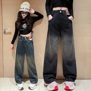 Quần Jean Suông Omber Bé Gái 2 Màu Xanh – Đen 18-46KG