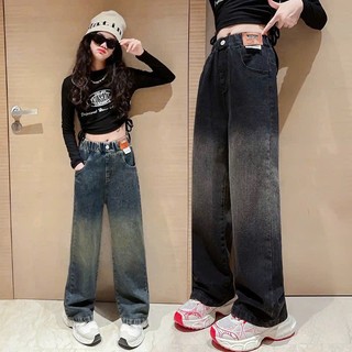 Quần Jean Suông Omber Bé Gái 2 Màu Xanh – Đen 18-46KG