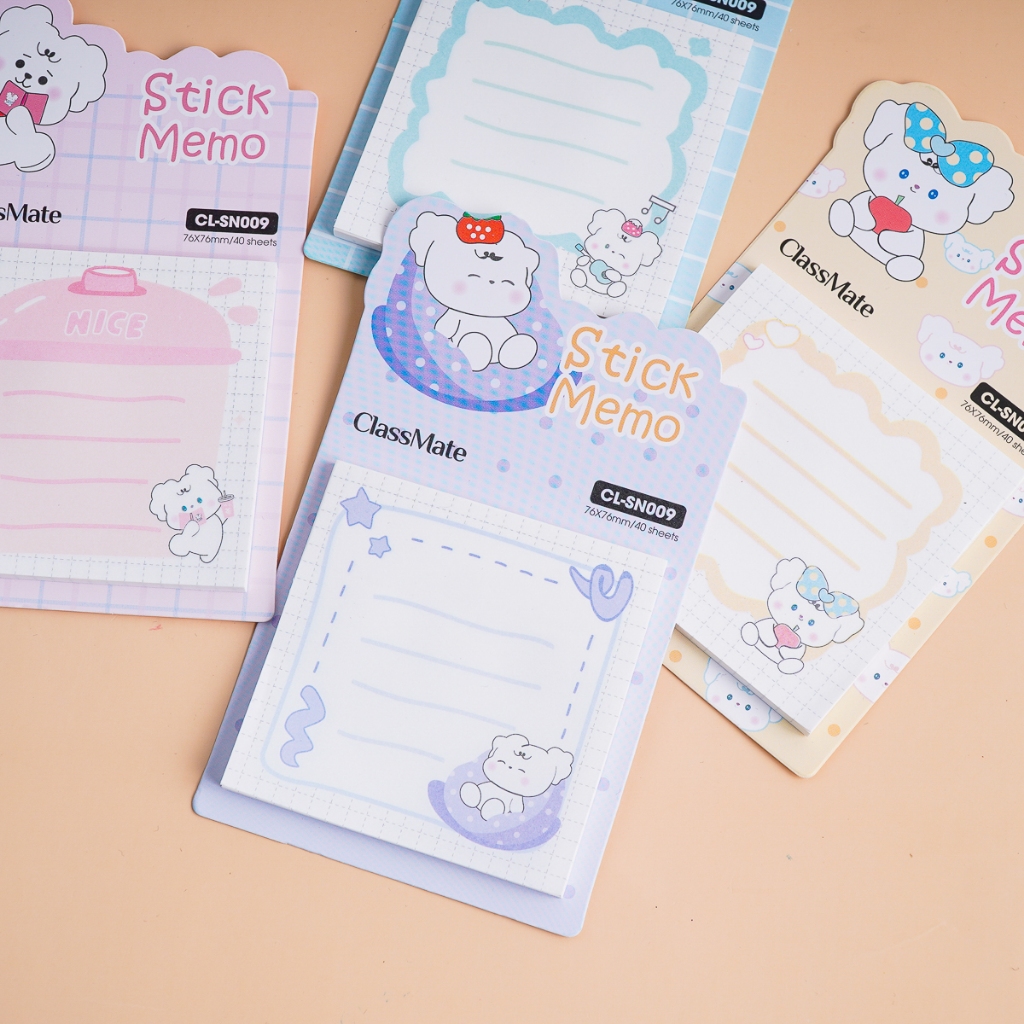 Giấy Note Ghi Chú CLASSMATE Stick Memo Thiết Kế Đơn Giản Dùng Để Ghi Chú Trang Trí Sổ Vở Vô Cùng Tiện Lợi CL-SN008/9/10