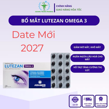 (Chính Hãng) Viên uống bổ mắt LUTEZAN Omega 3 giảm mờ mắt khô mắt chống lão hóa cho mắt Hộp 30 viên Date Mới T2/27