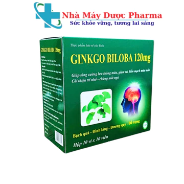 Viên uống GINKGO BILOBA 120MG Hỗ trợ giảm đau đầu, khó ngủ, rối loạn tiền đình, chóng mặt, suy giảm trí nhớ - Hộp 100v