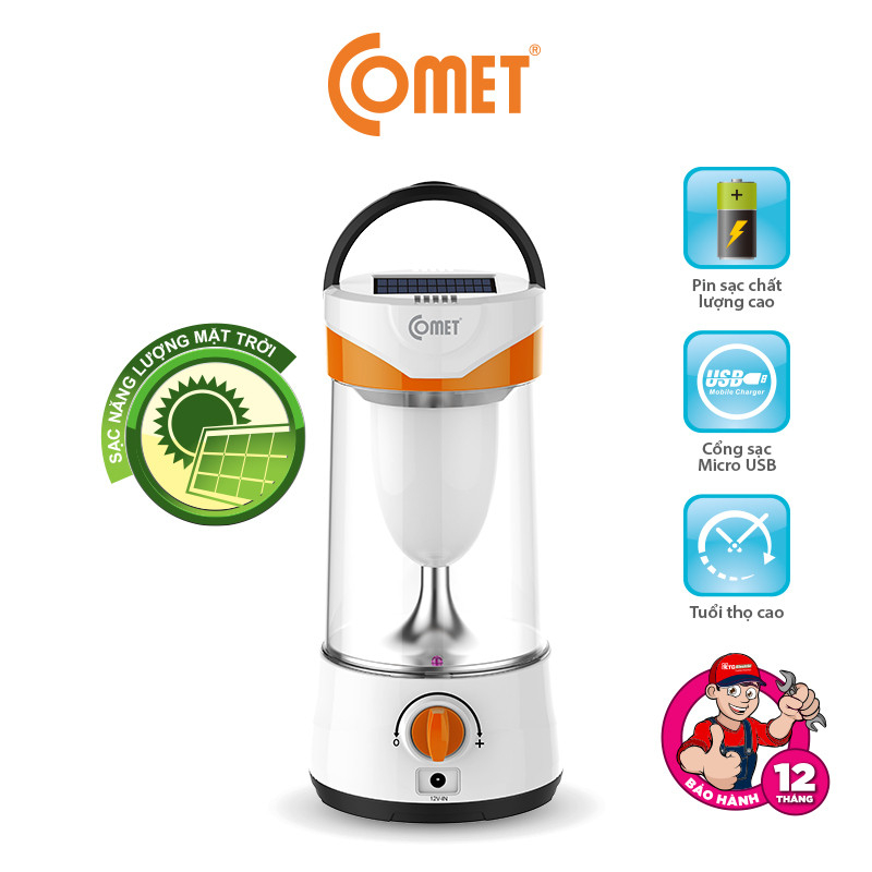 Đèn Sạc Tích Điện Comet CRL3103S 10W - Năng Lượng Mặt Trời Siêu Sáng - Bảo hành chính hãng 12 tháng
