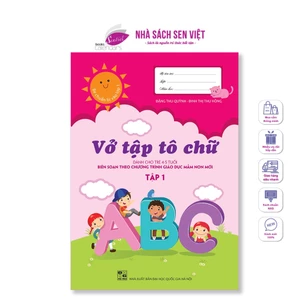 Vở tập tô chữ, tô nét cơ bản, tô số, viết chữ dành cho trẻ mẫu giáo 4-5 tuổi (phiên bản mới) - SV
