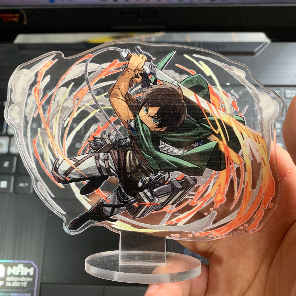 Mô hình Standee  Attack on Titan Shingeki no Kyojin Phụ kiện trang trí decor góc học tập để bàn
