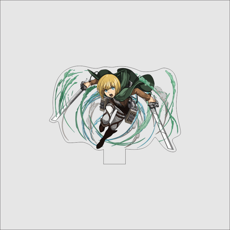 Mô hình Standee  Attack on Titan Shingeki no Kyojin Phụ kiện trang trí decor góc học tập để bàn