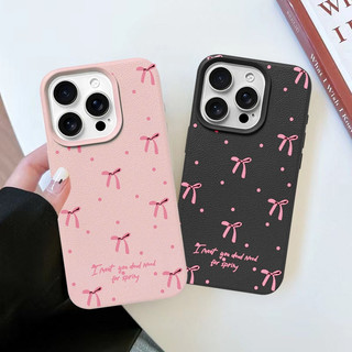 Ốp Lưng iPhone TPU Hoạ Tiết Da Mềm Nơ Xinh Hồng Chống Sốc, Bảo Vệ Camera - iP X/XS/11/12/13/14/15/16/17/Plus/Pro/Max/Air