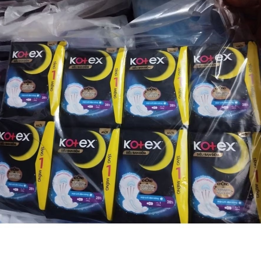combo 4 gói siêu ban đêm Kotex 28cm